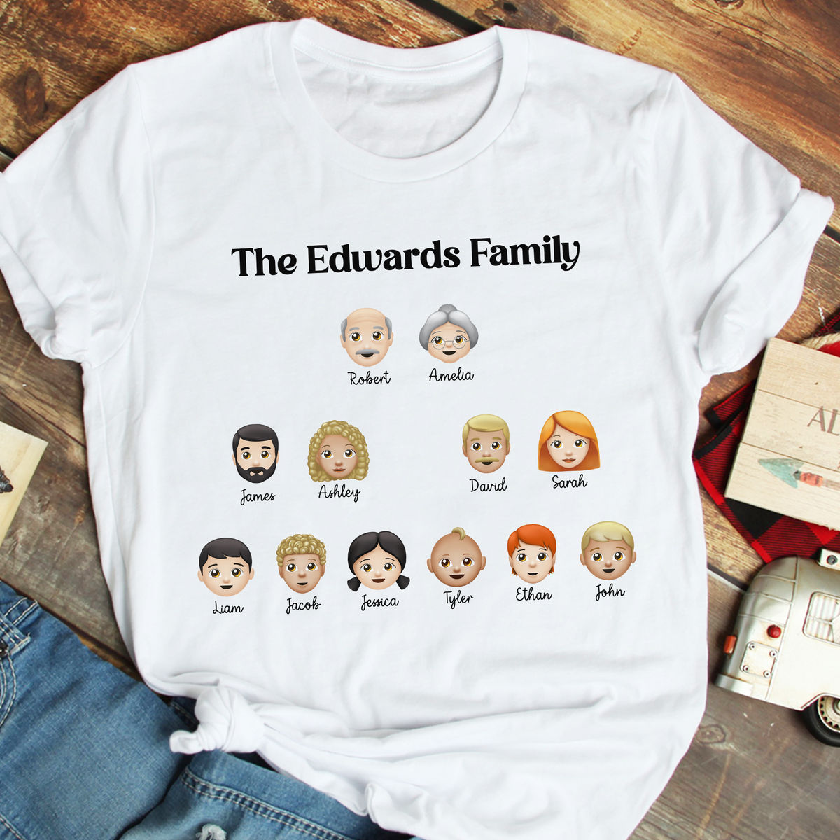 Tshirt - Emoji Family Tshirt (25329) - Personalized Shirt_1