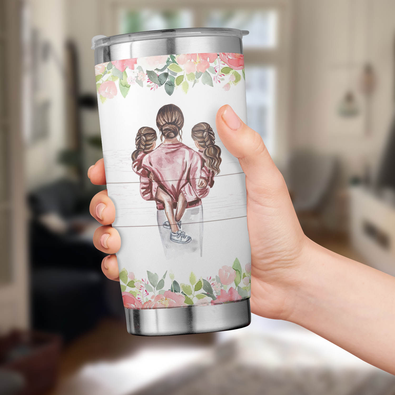 Mother And Daughter Forever Linked Together - Personalized Tumbler