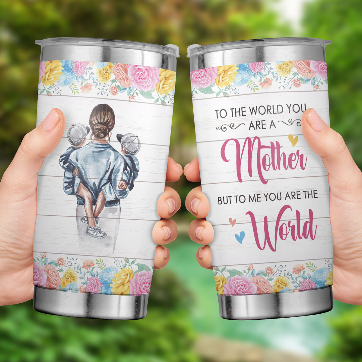 Mother's Day - Mother's Day Tumbler Mom And Son Tumbler Mother And Son  Forever Linked Together Tumbler