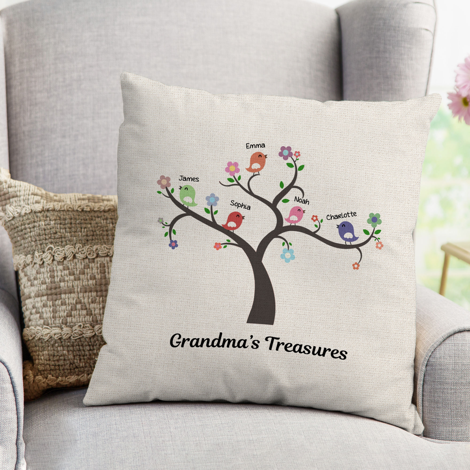 Blessed Grandma Pillows, Grandma Pillow Covers, Personalized Pillows, –  Country Squared