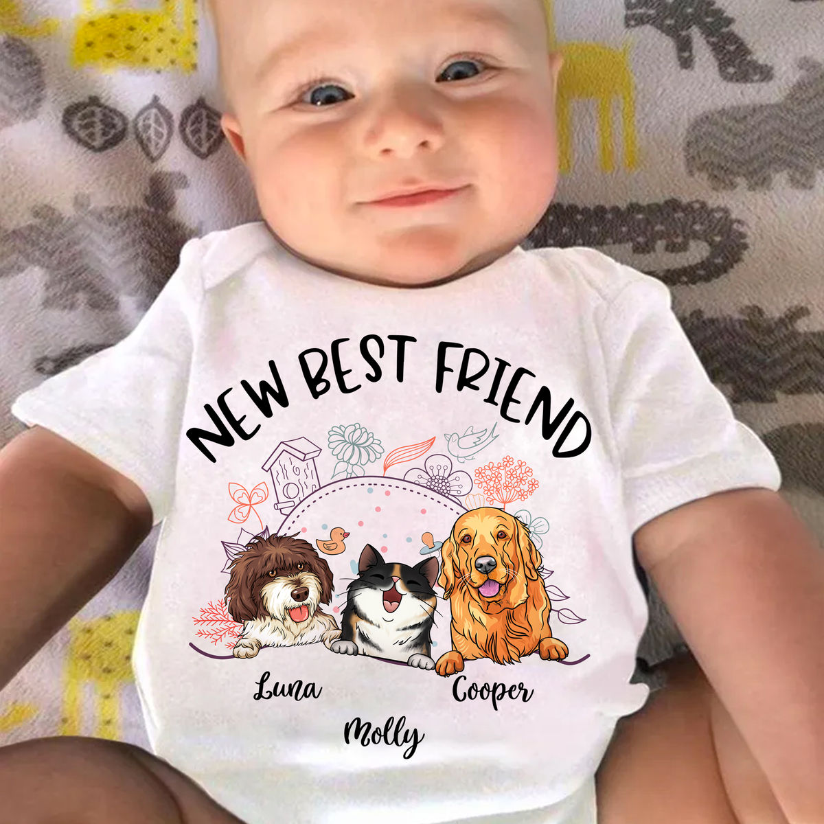 Personalized Shirt - Custom Baby Onesies - New Best Friend 2