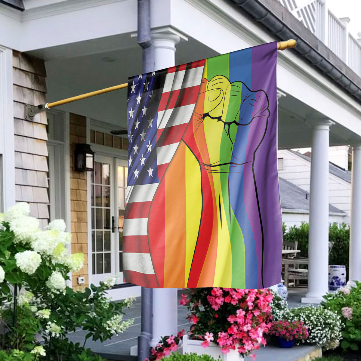 LGBT Pride Flag - LGBTQ Pride, Intersex Inclusive Progress Pride Rainbow Flag, LGBT Pride Flag, LGBT Rainbow Flag, LGBT Bisexual Pride Flag 25609 - Garden Flag_2