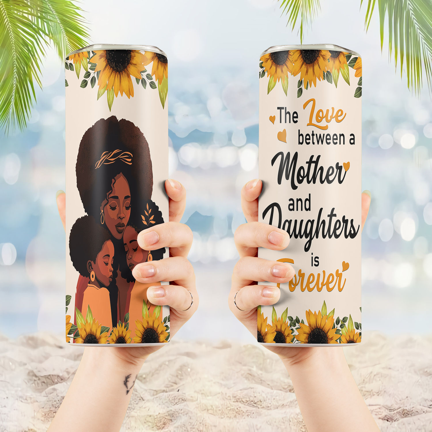 Mother Tumbler - Mother & Daughters Stainless Steel Tumbler Mother's Day  Eco-friendly Tumbler To my Mom Skinny Tumbler Gift For Mom 26510