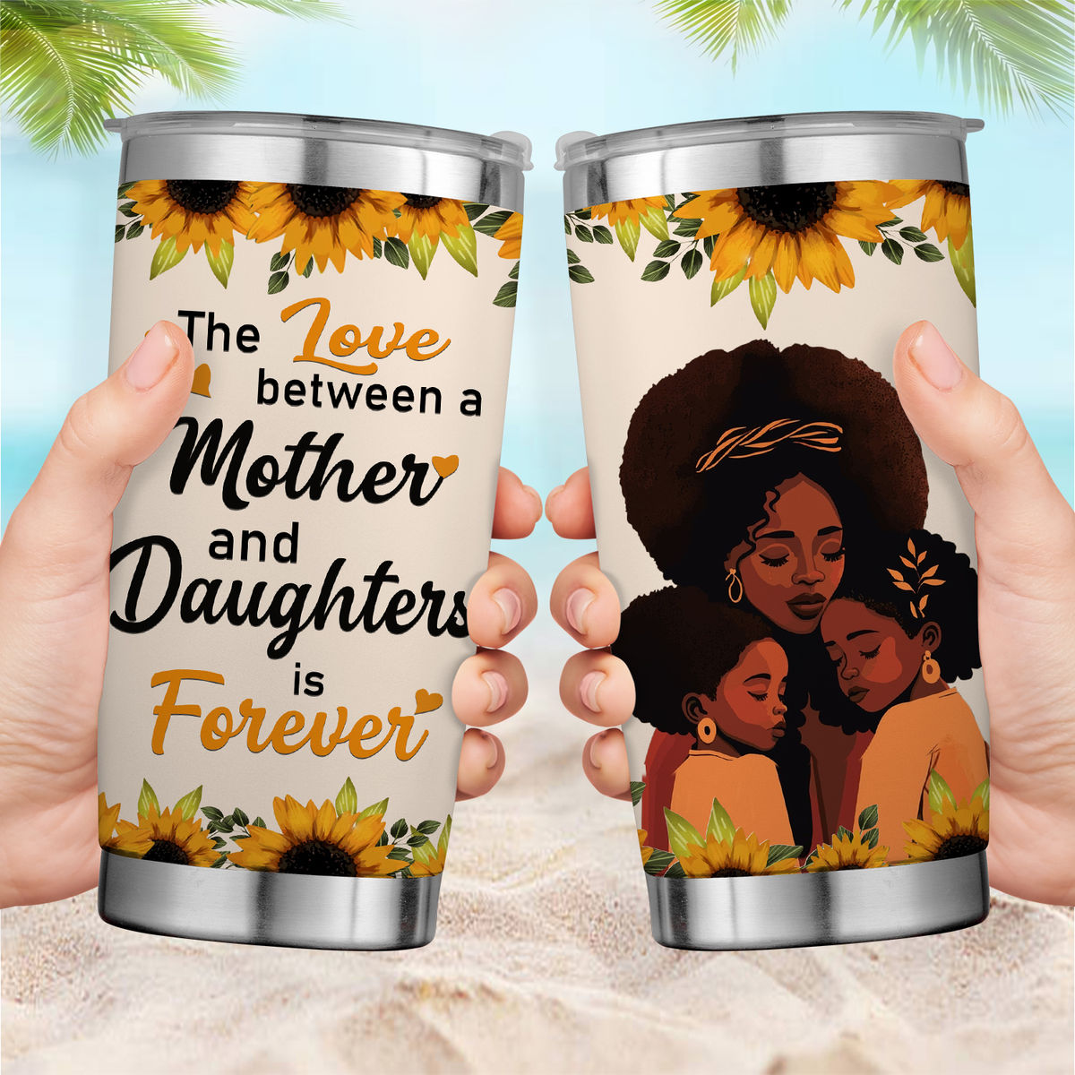 Mother Tumbler - Mother & Daughters Stainless Steel Tumbler Mother's Day  Eco-friendly Tumbler To my Mom Skinny Tumbler Gift For Mom 26510