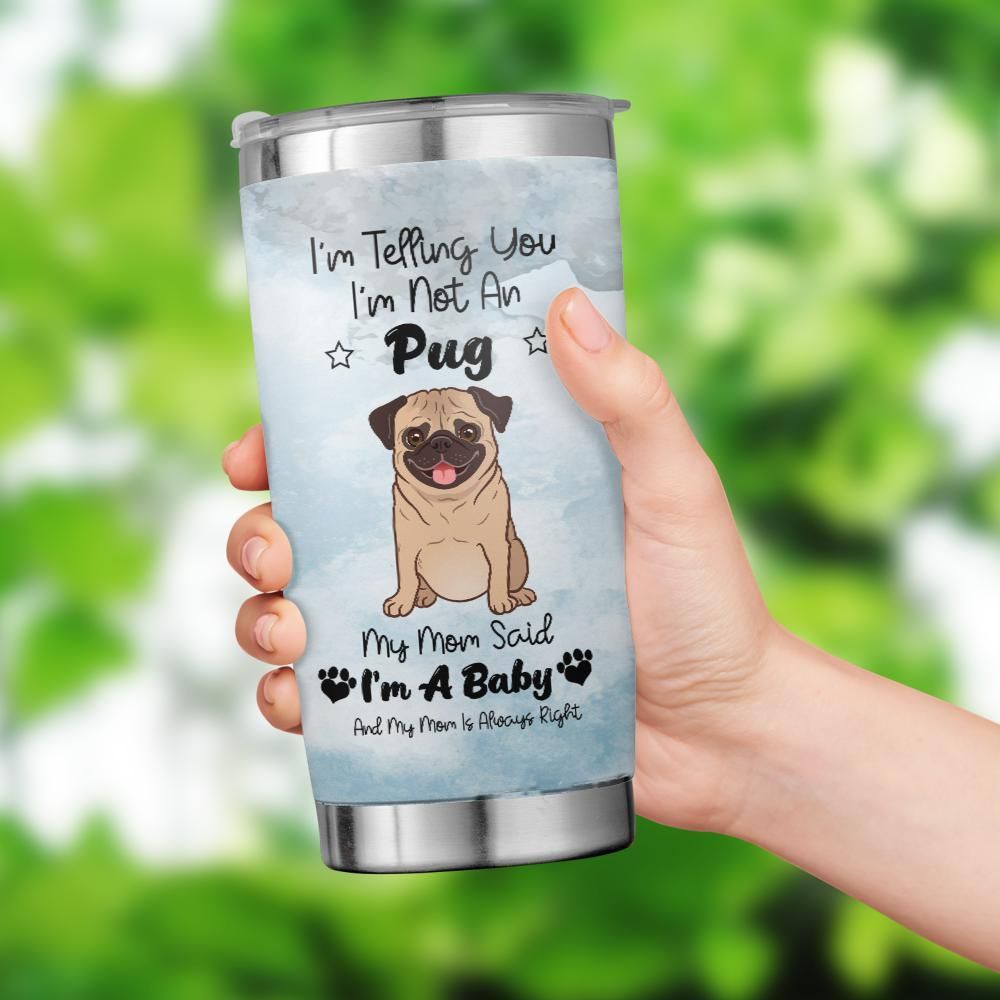 Personalized Tumbler - Mother's Day - Pug Dog Tumbler Dog Mom Tumbler Rocking The Dog Momlife Tumbler Gift To Mom, Love Dog Mom Tumbler 25730