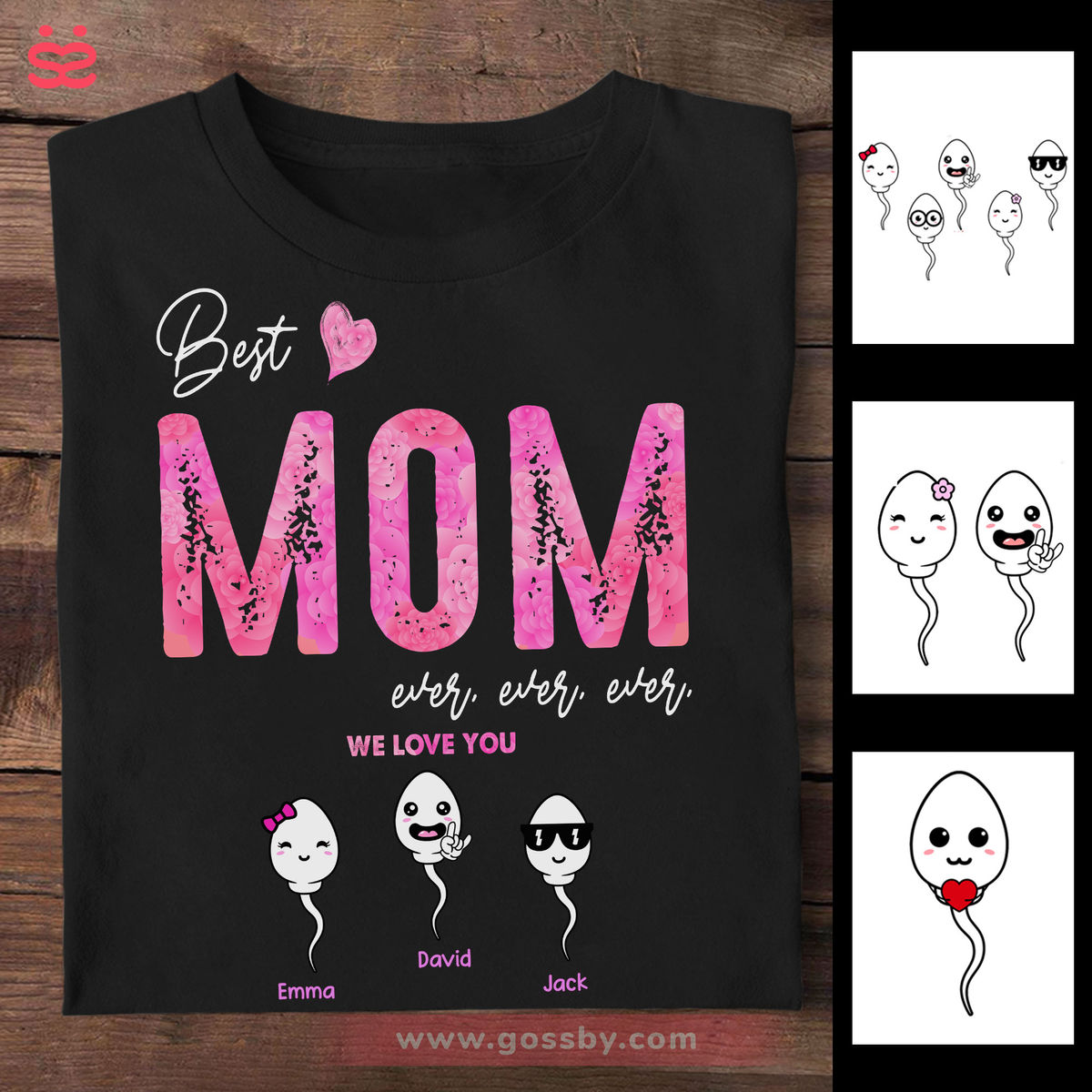 Personalized Shirt - Shirt for Mom - Best MOM Ever Ever Ever - We Love You