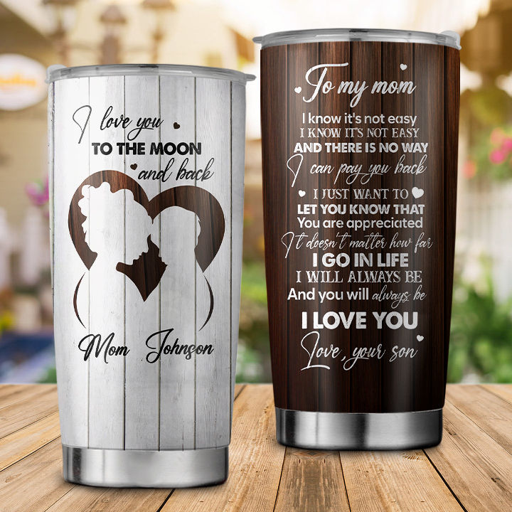 Best Mom Ever Gift - 20 oz Skinny Stainless Steel Tumbler Engraved Mother's  Day