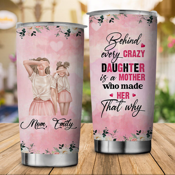 Mother Tumbler - Mother & Daughters Stainless Steel Tumbler Mother's Day  Eco-friendly Tumbler To my Mom Skinny Tumbler Gift For Mom 26471