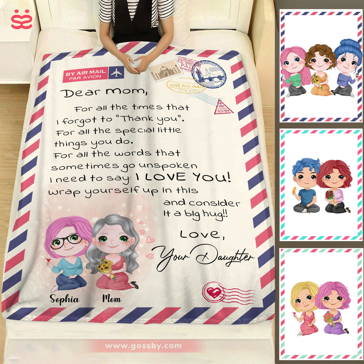 Mom I Need To Say I Love You Blanket, Personalized Mom Blanket