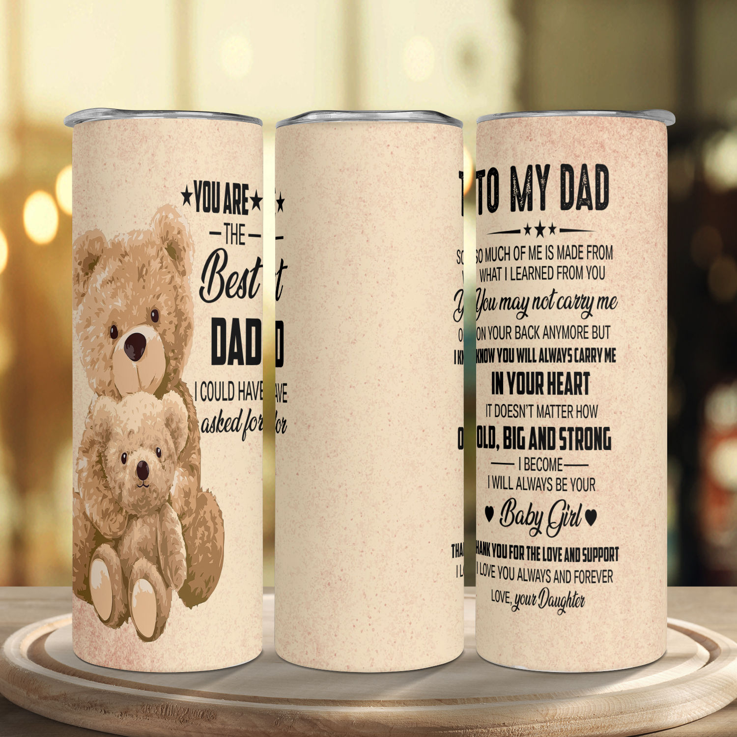 Stainless steel tumbler daddy - Doogoo