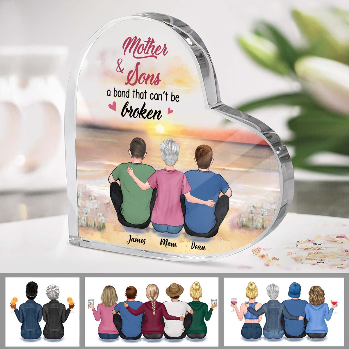 Personalized Desktop - Mother & Sons - Mother and Sons a Bond that Can't be Broken - v3_1