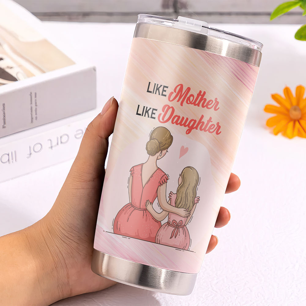 Mother Tumbler - Mother and Daughter Stainless Steel Tumbler Mother's Day Eco-friendly Tumbler To my Mom Skinny Tumbler Gift For Mom_2