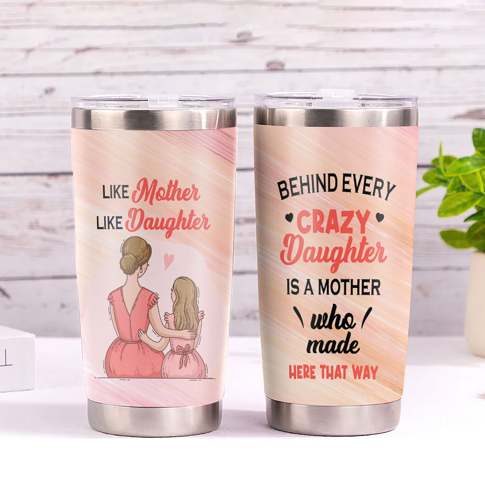 Mother Tumbler - Mother and Daughter Stainless Steel Tumbler Mother's Day Eco-friendly Tumbler To my Mom Skinny Tumbler Gift For Mom_1