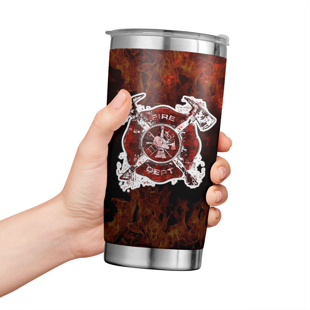 Father Tumbler - Firefighter Stainless Steel Tumbler Father's Day Eco-friendly Tumbler To my Father Skinny Tumbler Gift For Father 26669_2