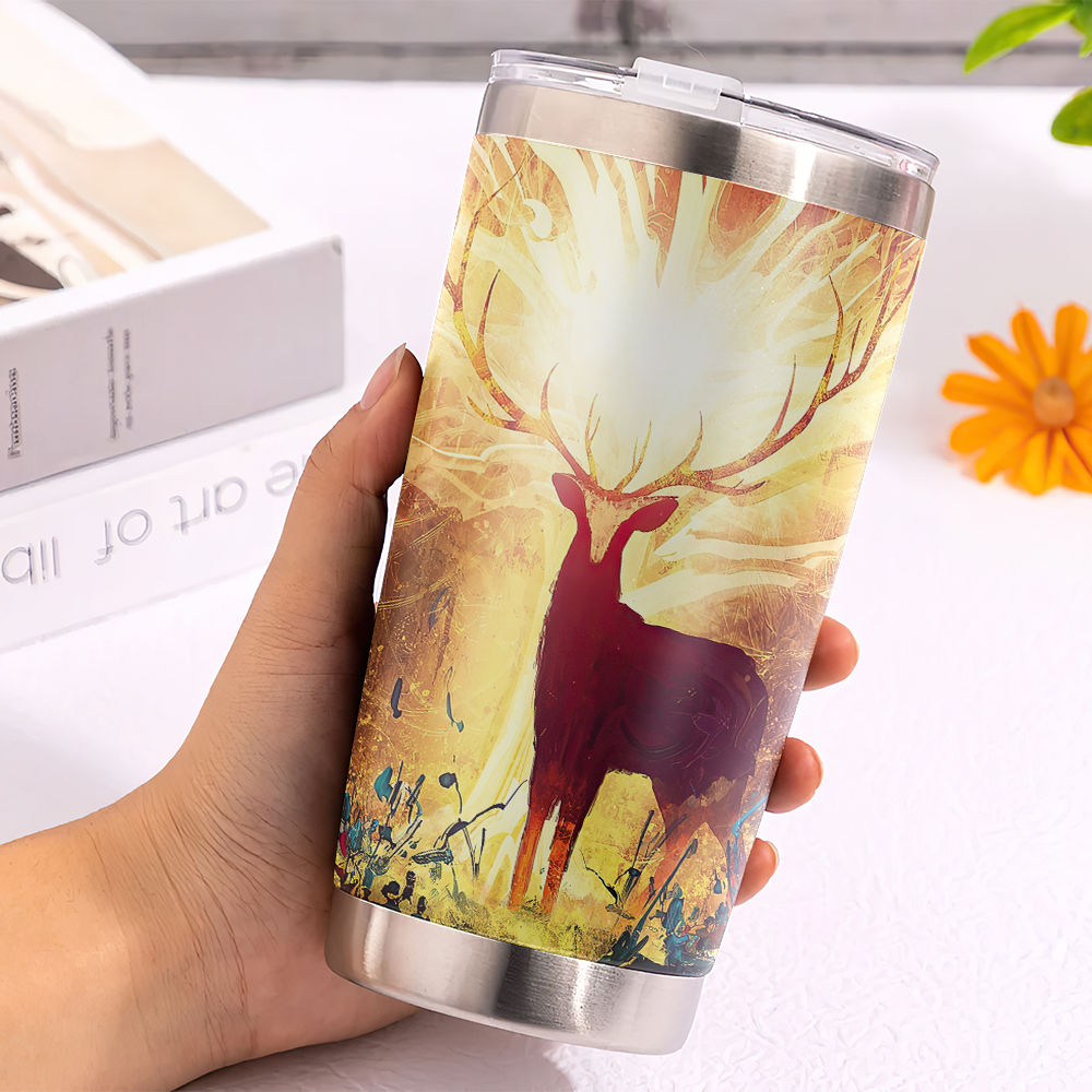 Father Tumbler - Deer hunting Stainless Steel Tumbler Father's Day Eco-friendly Tumbler To my Father Skinny Tumbler Gift For Father 26674