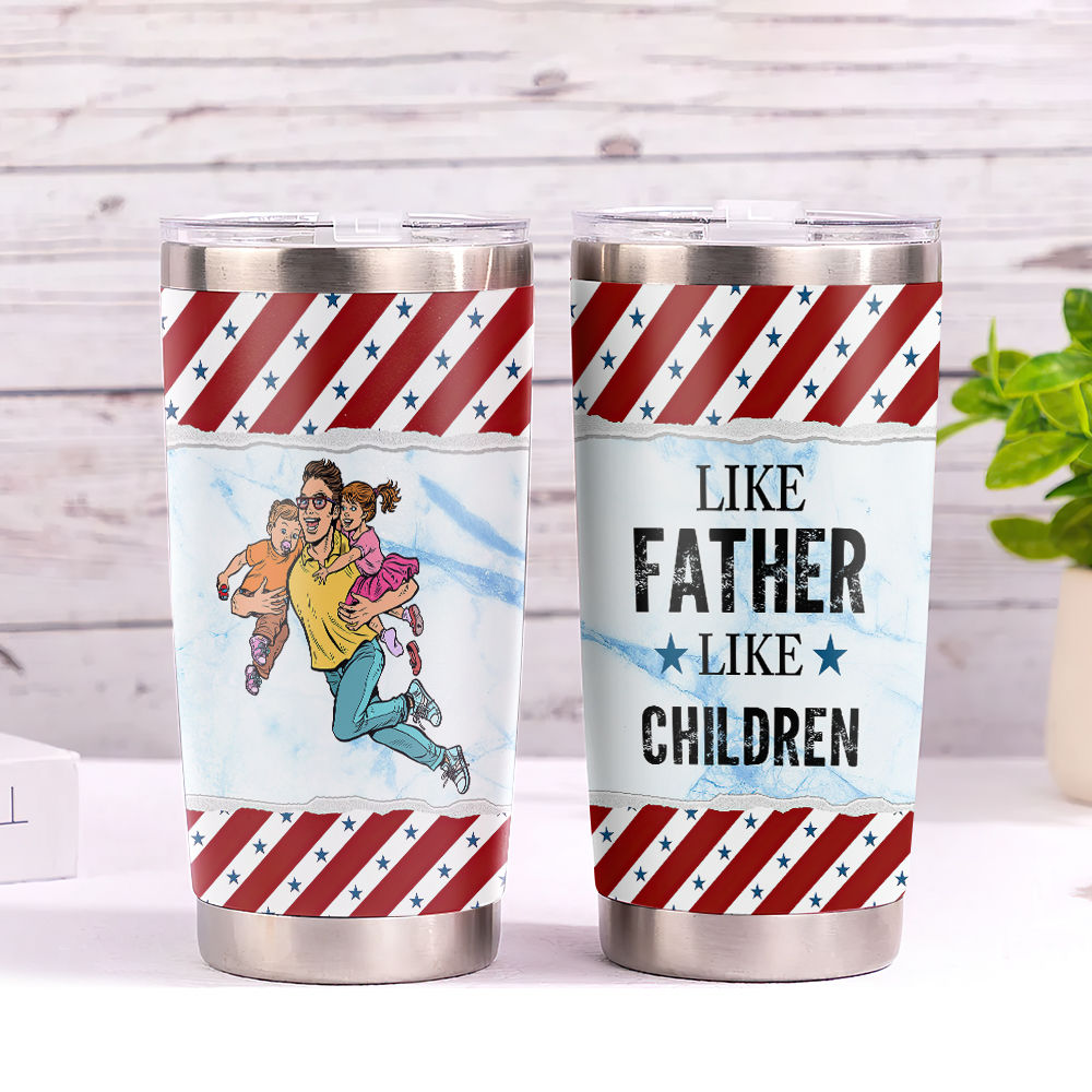 Father Tumbler - Father's Day Stainless Steel Tumbler Father's Day Eco-friendly Tumbler To my Father Skinny Tumbler Gift For Father_2