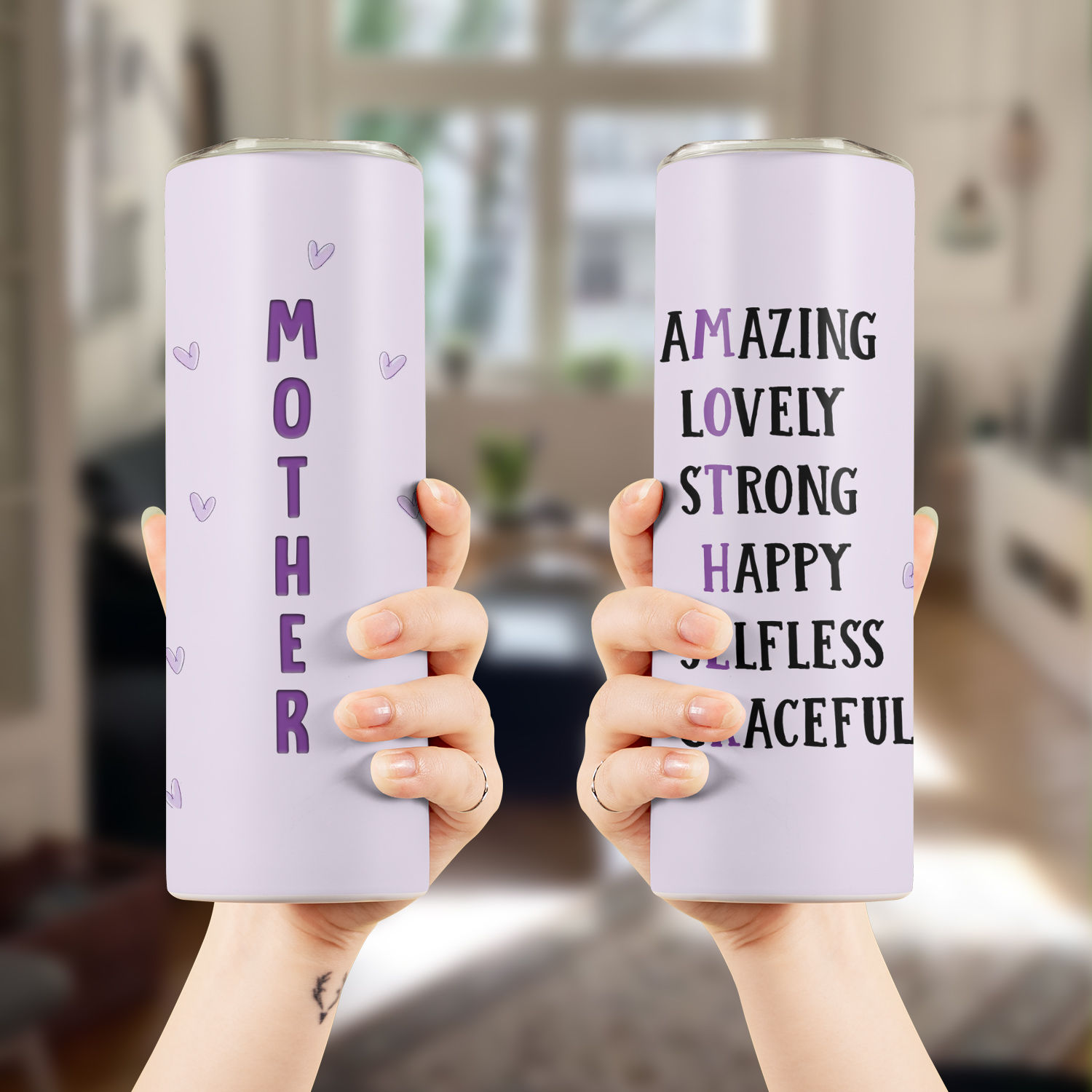 Mother Tumbler - Mother & Daughters Stainless Steel Tumbler Mother's Day  Eco-friendly Tumbler To my Mom Skinny Tumbler Gift For Mom 26510