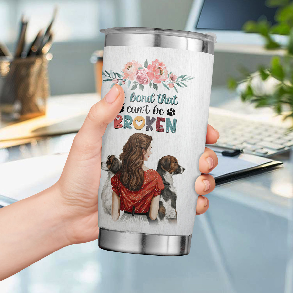 Stainless Steel Tumbler - Fur Mom - Slant Collections