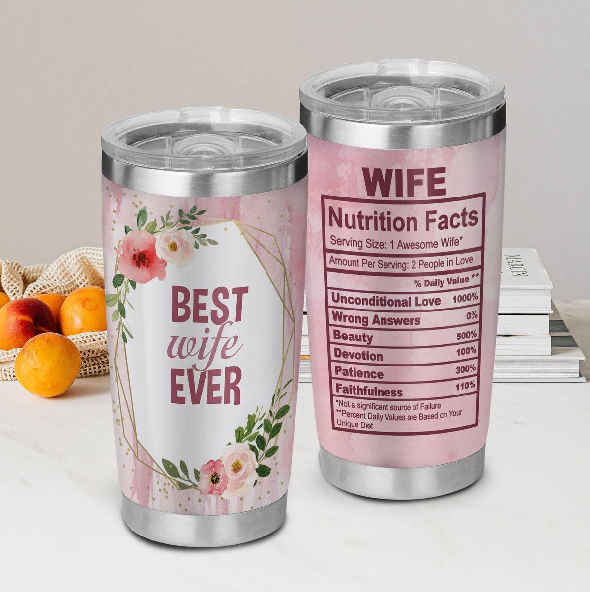 To My Wife Stainless Steel Tumbler Mother's Day Eco-friendly Tumbler Skinny Gift For Mom 26769