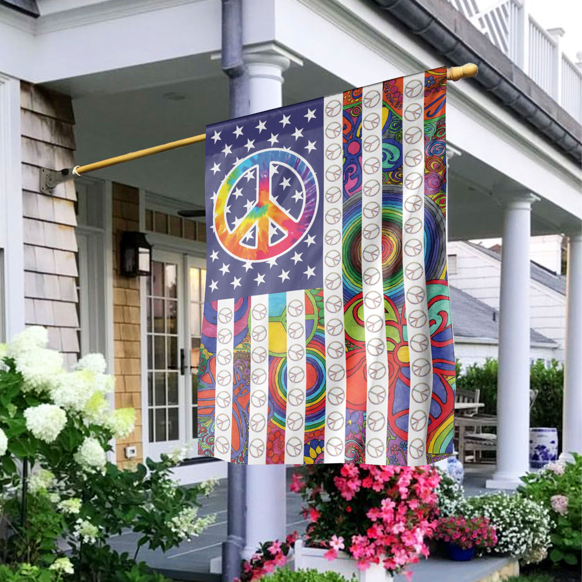 Peace Flag - Hippie Soul Flag Love Peace Bohemian Hippie Flag Outdoor Decor Hippie Style Garden Flag 26965_2