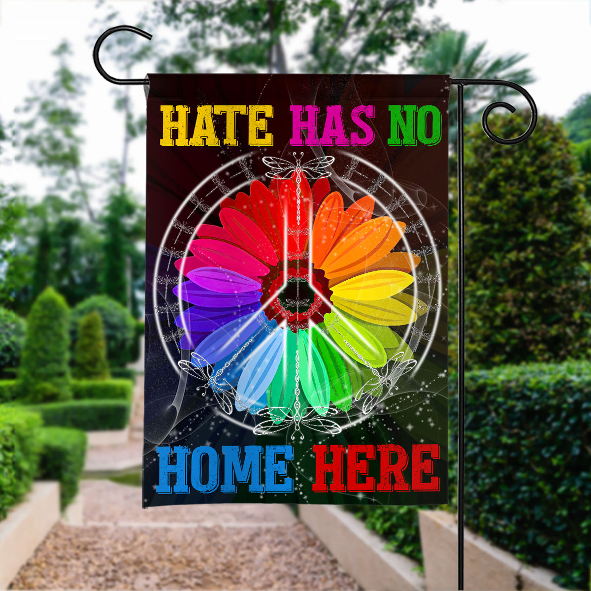 Hate Has No Home Here Flag, LGBT Pride Flag, Inclusion Flag, Diversity Flag, Equality Flag 27005