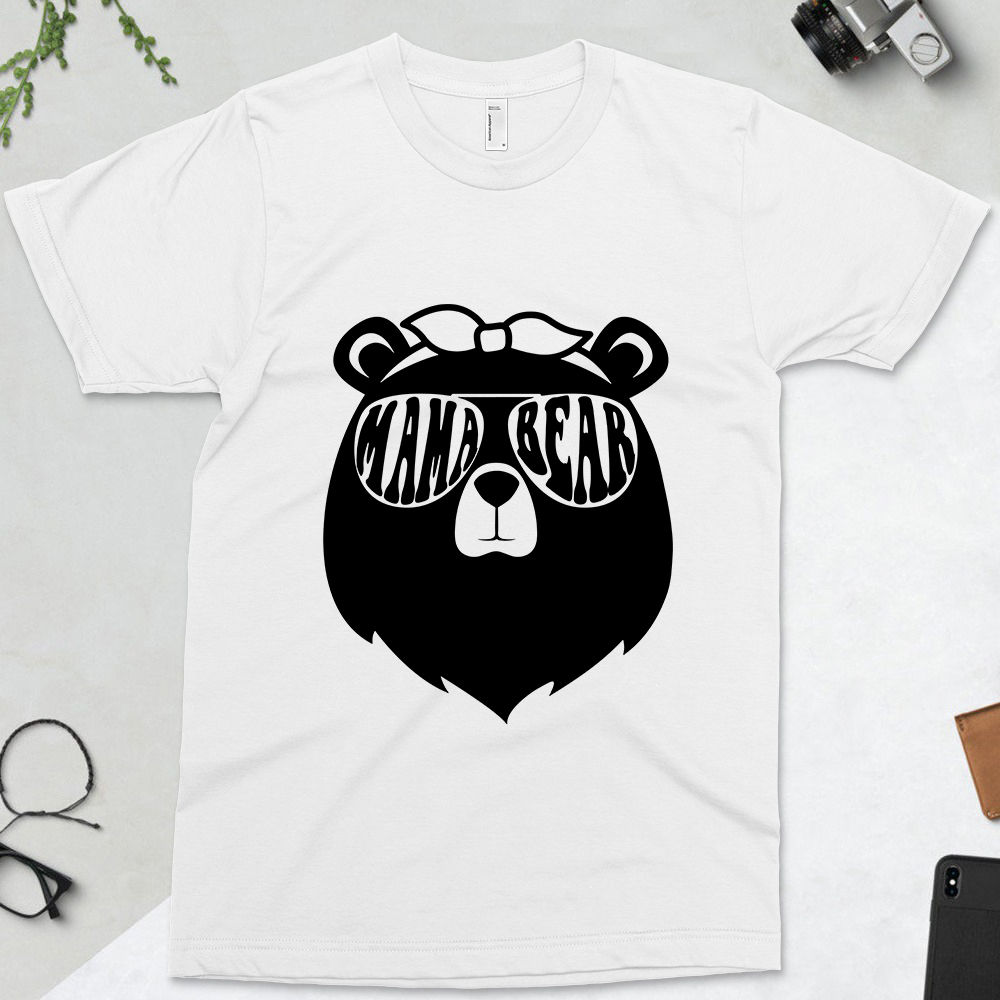 Mother's Day Shirt - Mama Bear Shirt Mom Love Hockey Mother's Day