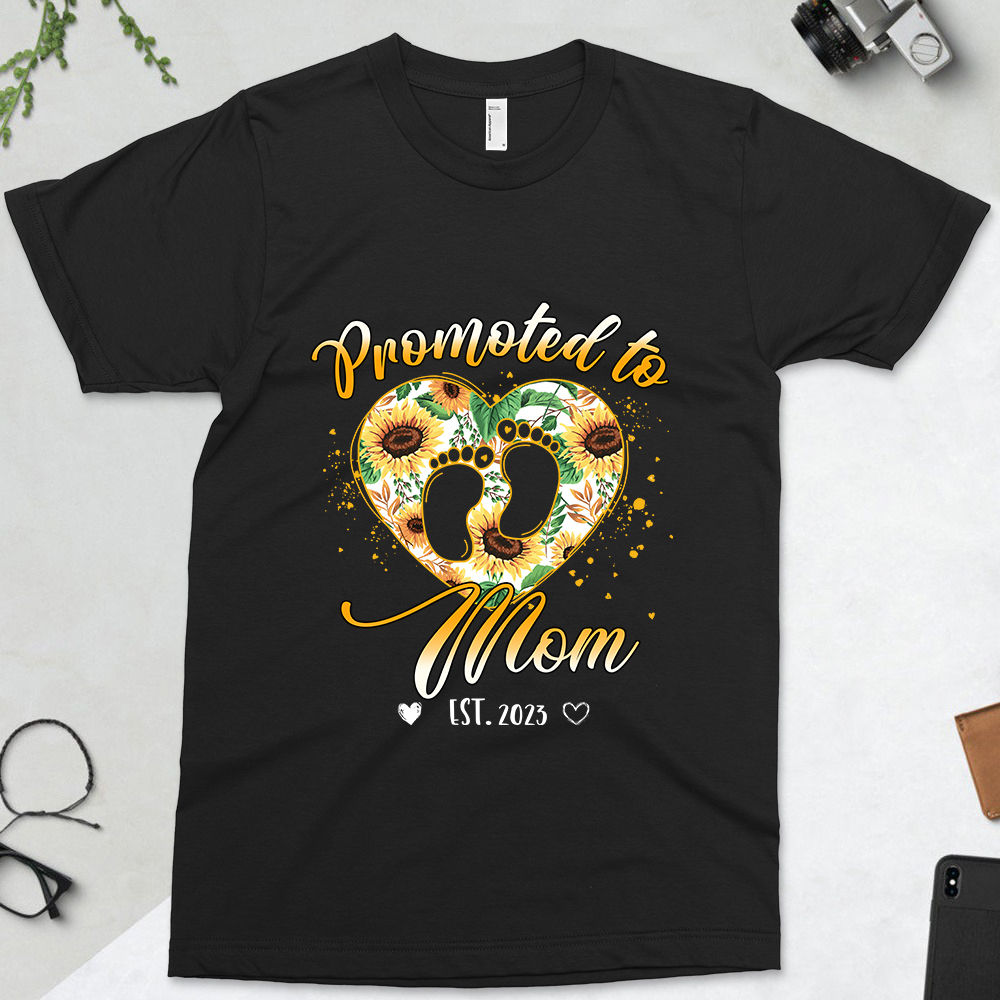 Mother's Day Shirt - Promoted To Mom Shirt Mom Love Hockey Mother's Day Shirt Gift Gift For Mother 27375