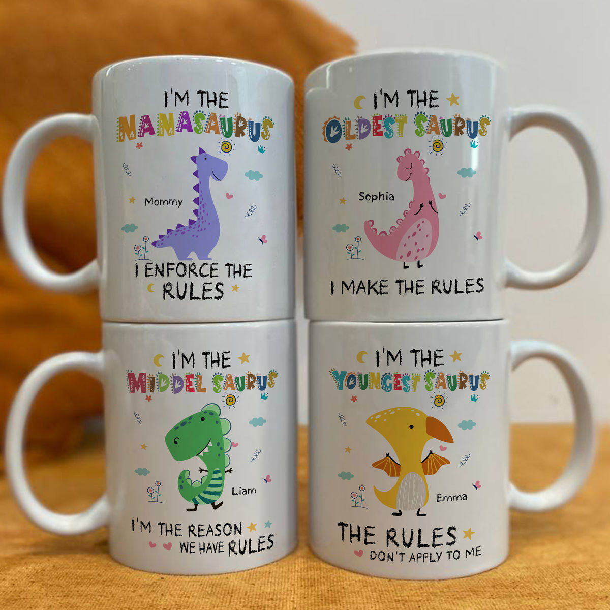 Mother Day 2023 - I'm the Mamasaurus, I enforce the rules - Personalized Mug_1