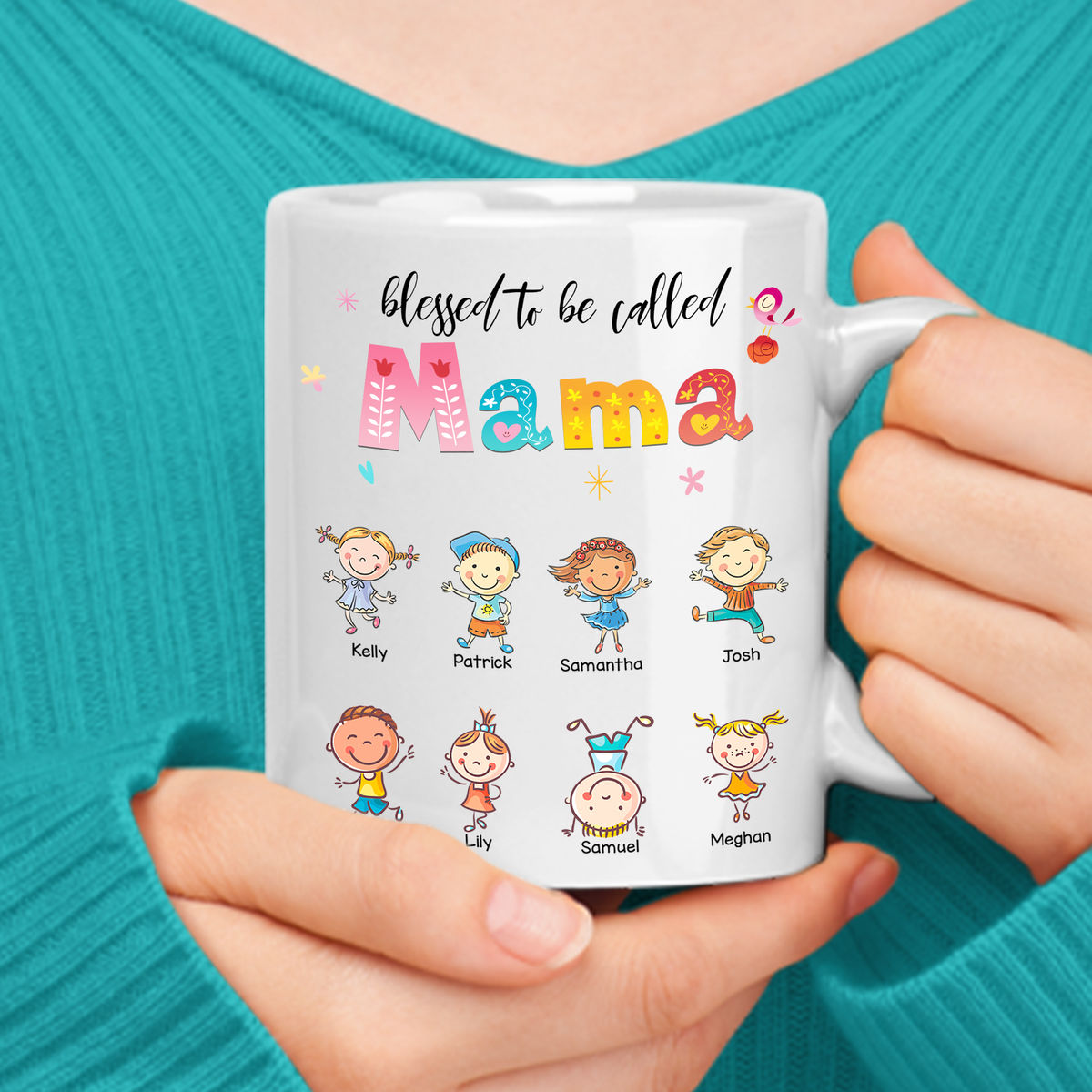 Pretty Grandkid Mug - Happiness Is Being An Auntie/ Grandma/ Mommy ... - Mother's Day Gift - Personalized Mug_2