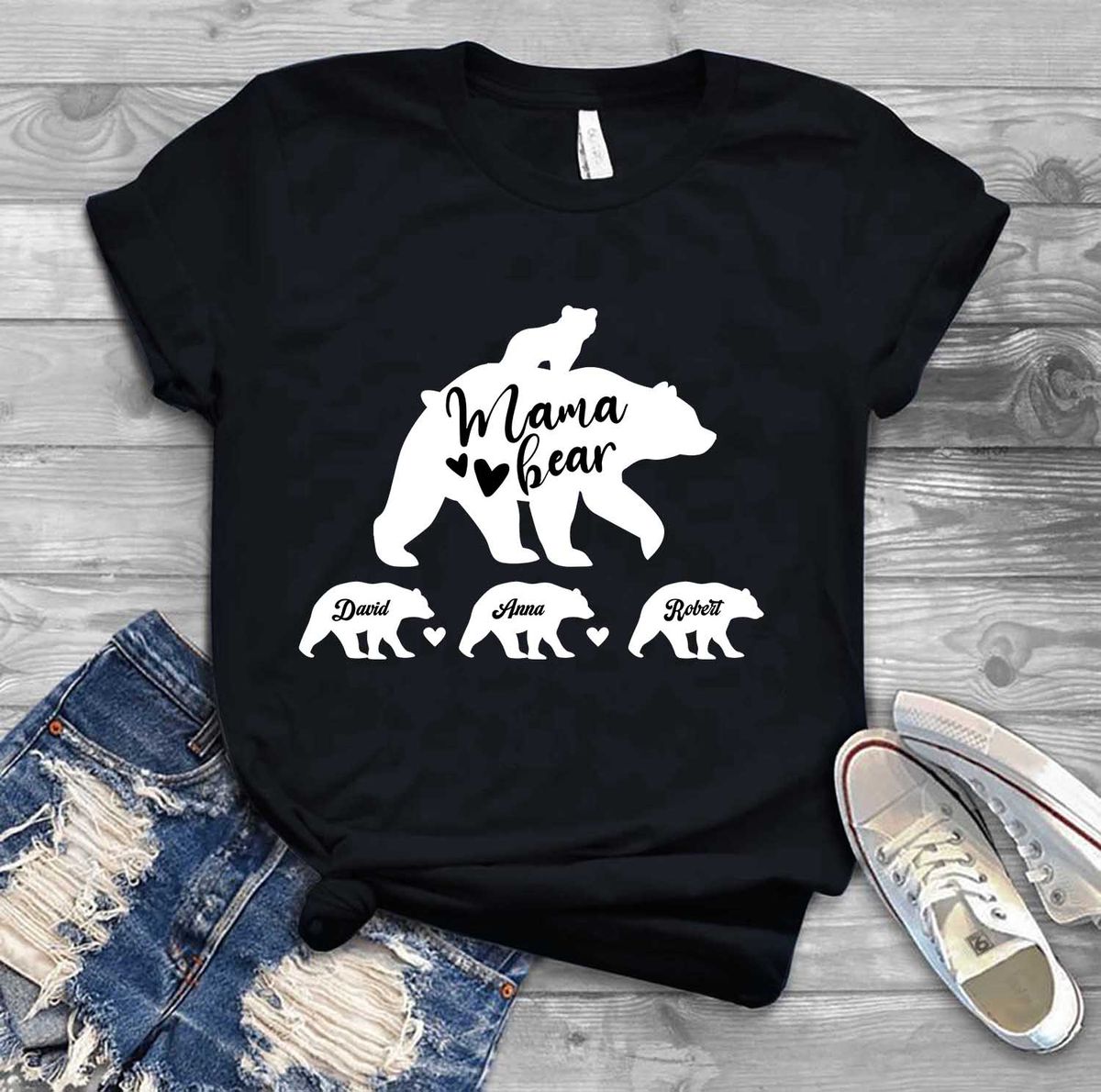 Mother's Day 2023 - Personalized Mama Bear Shirt, Mother's Day Shirt, Mother's Day Gift, Mommy Birthday Shirt Gift_3