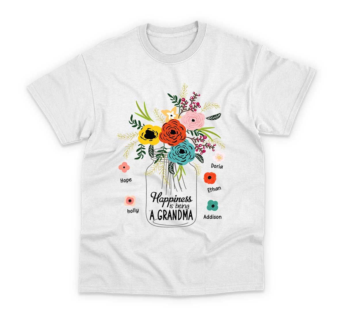 Mother's Day 2023 - Personalized Happiness Is Being A Grandma Shirt, Mother's Day Shirt, Mother's Day Gift, Mommy Birthday Shirt Gift, Grandma Nana Shirt 27963_3