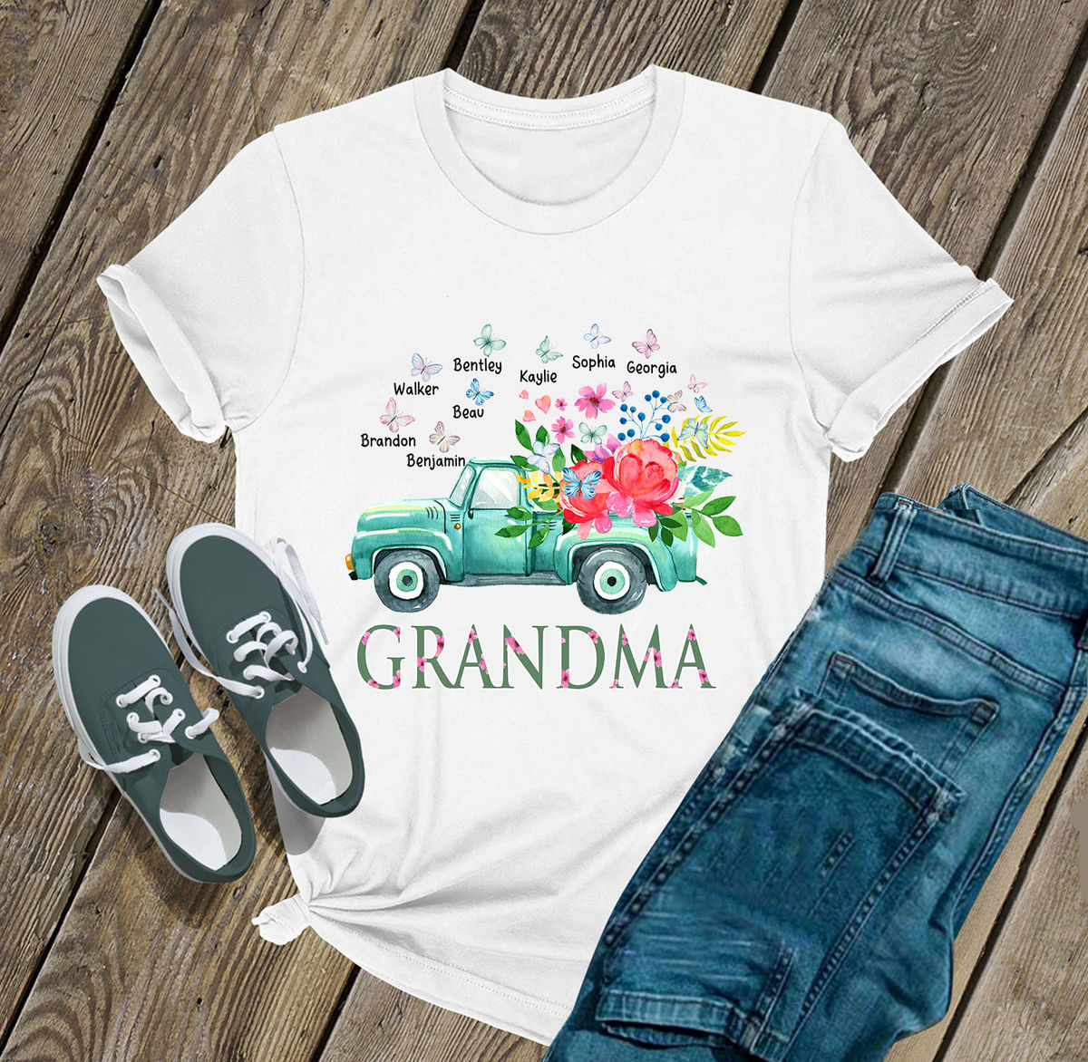 Mother's Day 2023 - Personalized Grandma Shirt, Grandma Truck Shirt, Nana Shirt Gift, Mimi Shirt Gift, Mother's Day Gift For Grandma 28066_4