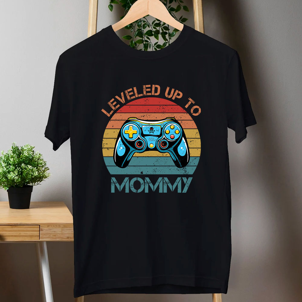 Mother's Day 2023 - Level Up To Mommy Shirt, Gaming Controller 