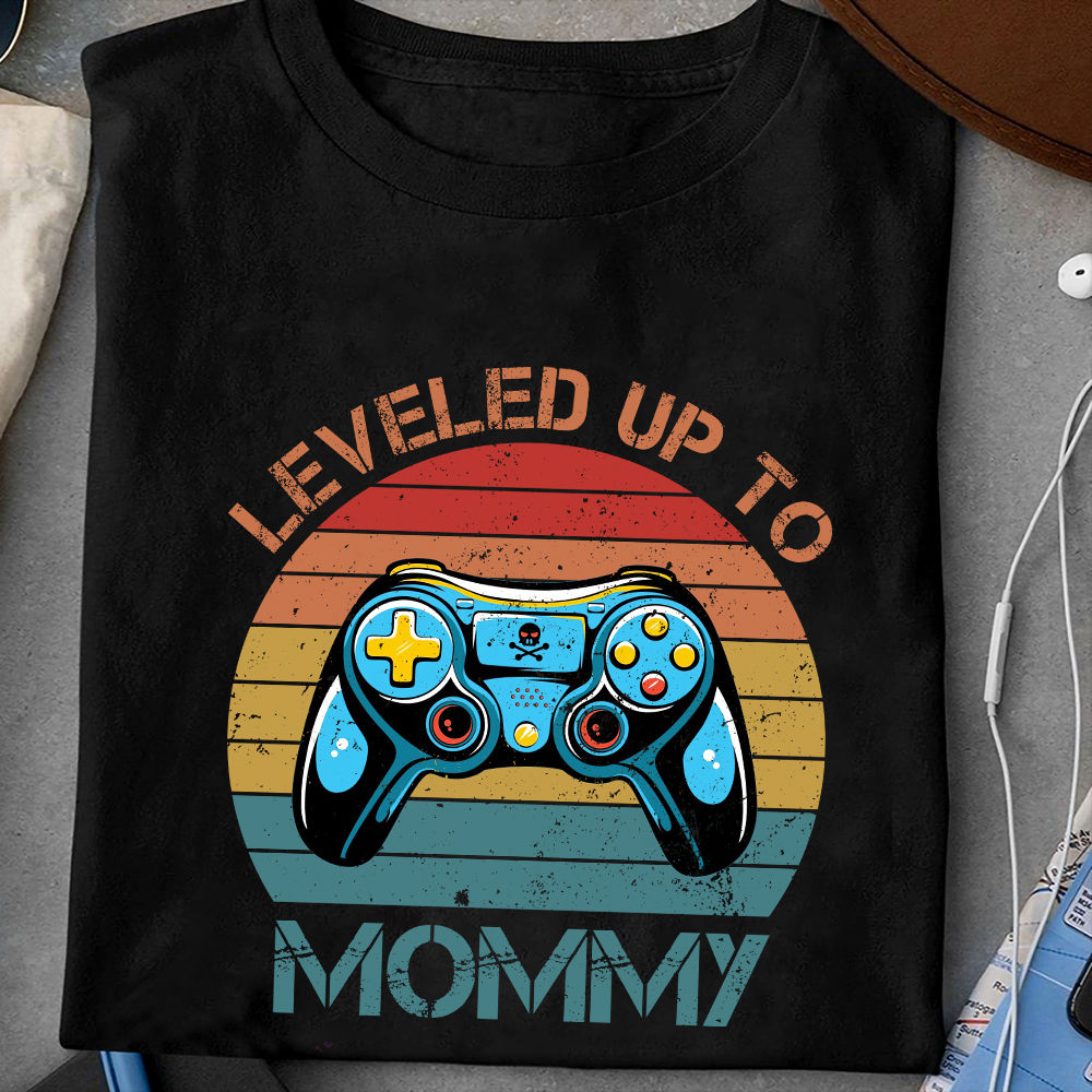 Mother's Day 2023 - Level Up To Mommy Shirt, Gaming Controller 