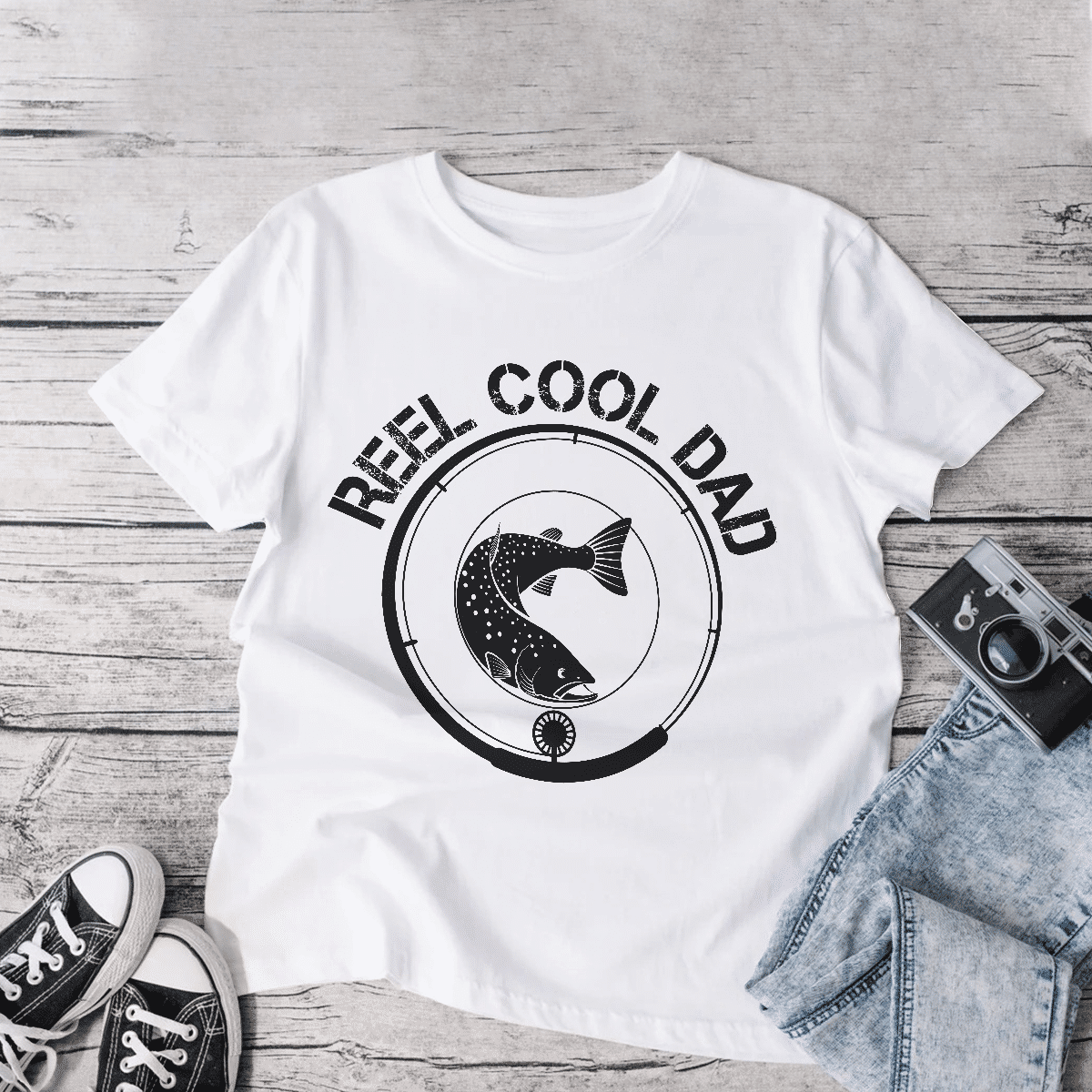 Reel Cool Dad Fishing Lover Father's Day T-Shirt