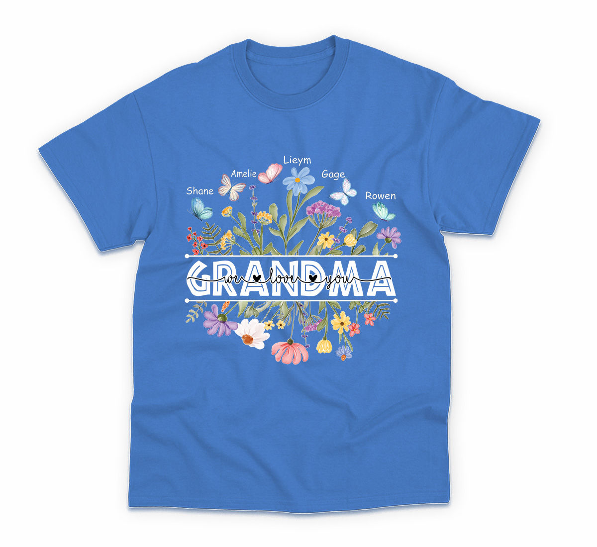 Mother's Day 2023 - Personalized Grandma Wildflowers Shirt, Nana Butterflies Shirt, Grandma Grandkids Shirt, Mother's Day Gift For Mom, Mommy Nana Nini Mimi Birthday Gift 28443_1