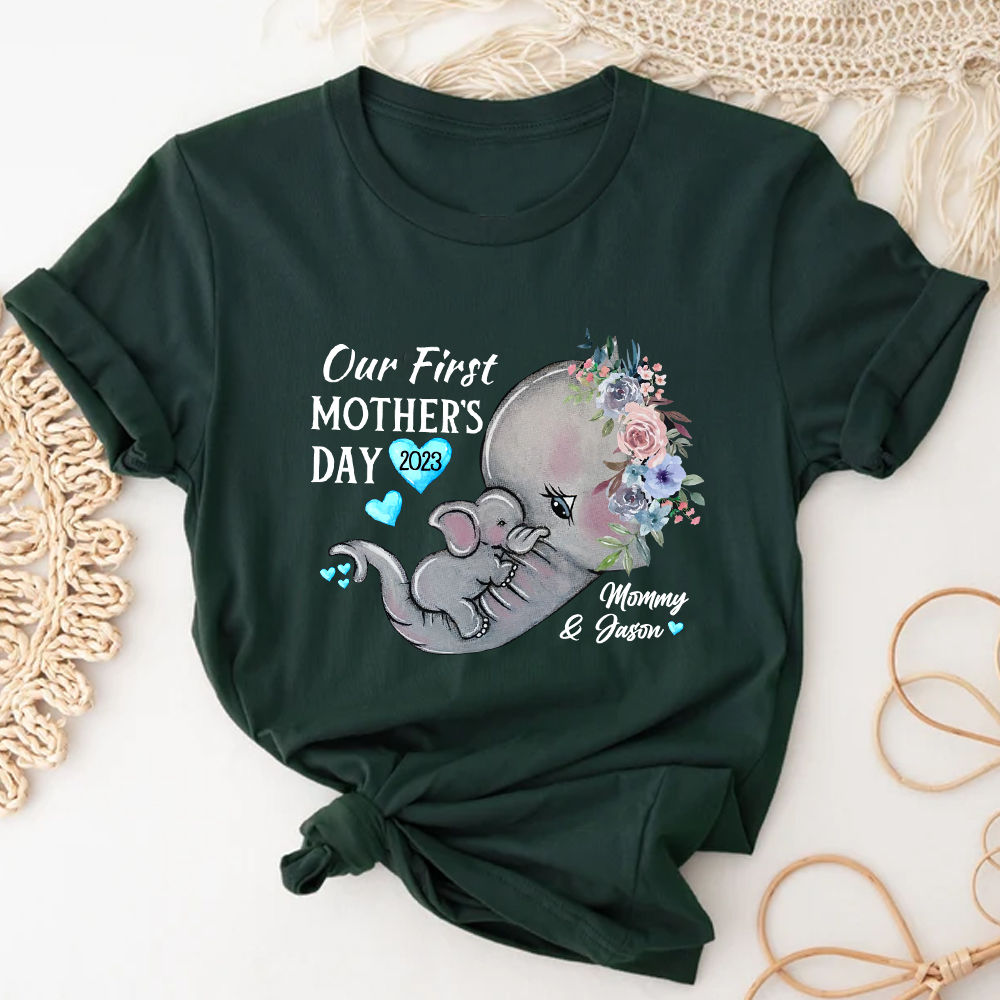 Mommy Happy Mothers Day Elephant T- Shirt Mommy Happy Mothers Day Elephant T- Shirt