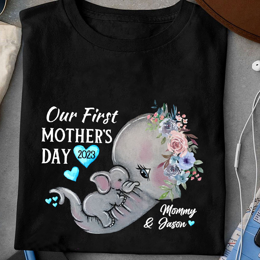 Mommy Happy Mothers Day Elephant T- Shirt Mommy Happy Mothers Day Elephant T- Shirt