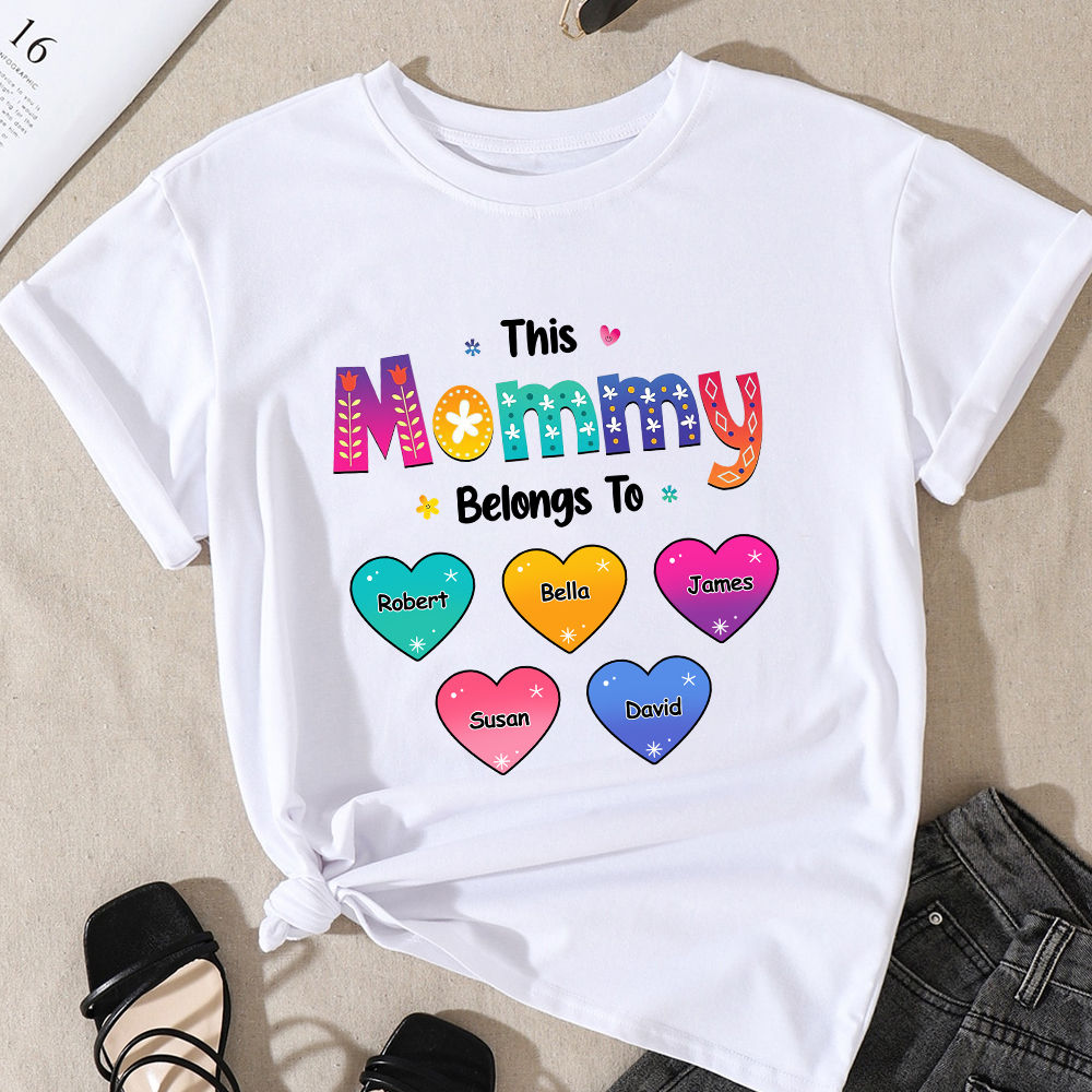 Mother's Day 2023 - Personalized This Mommy Belongs To Shirt, Mom Sweet Hearts Shirt, Mother's Day Gift, Mother Birthday Gift 28505_4