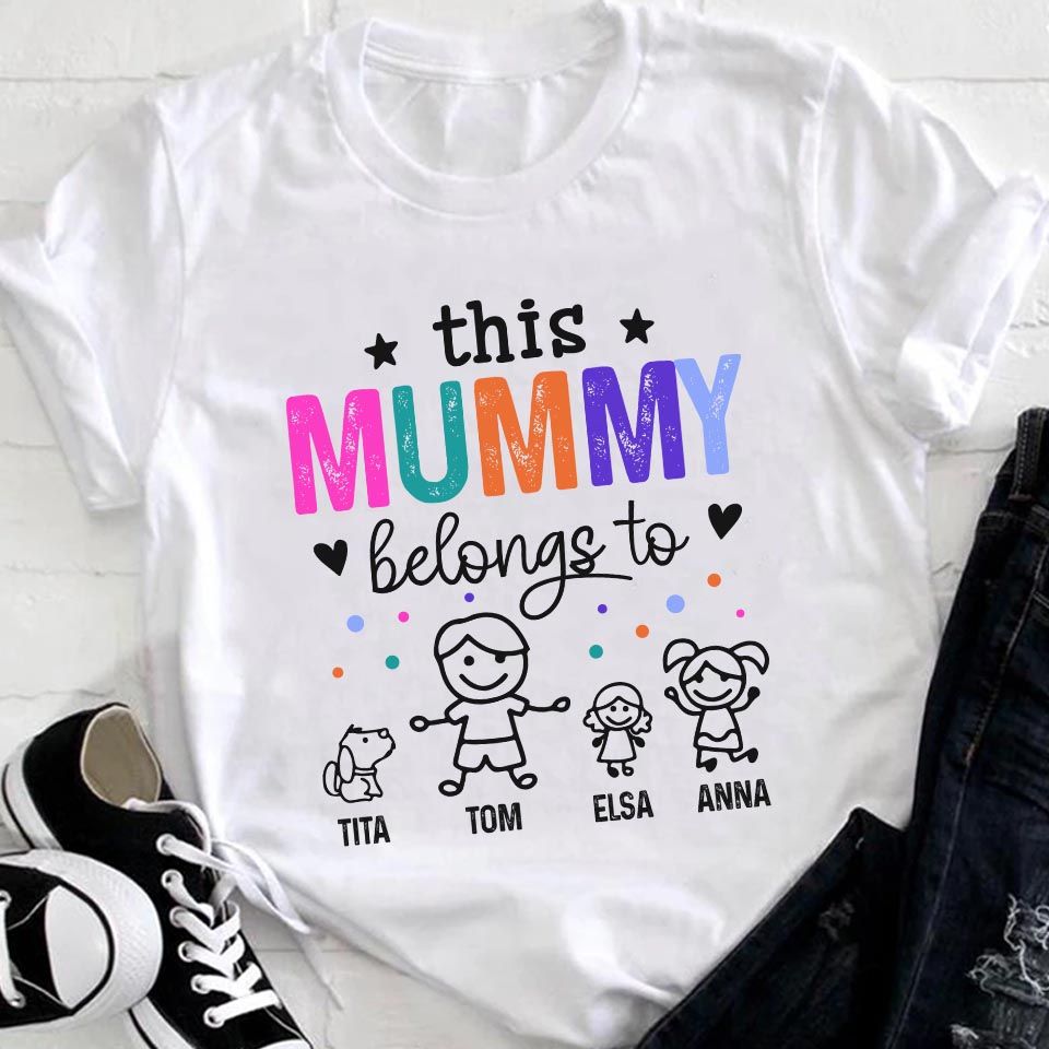 Mother's Day 2023 - Personalized Happy Mother's Day Shirt, This Mom Belongs To Shirt, Mom Baby Shirt, Gift For Mommy Shirt 28602_2