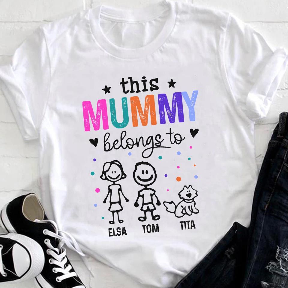 Mother's Day 2023 - Personalized Happy Mother's Day Shirt, This Mom Belongs To Shirt, Mom Baby Shirt, Gift For Mommy Shirt 28602_1