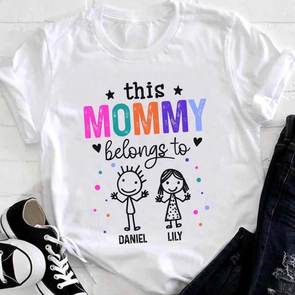 Mother's Day 2023 - Personalized Happy Mother's Day Shirt, This Mom Belongs To Shirt, Mom Baby Shirt, Gift For Mommy Shirt 28602_4