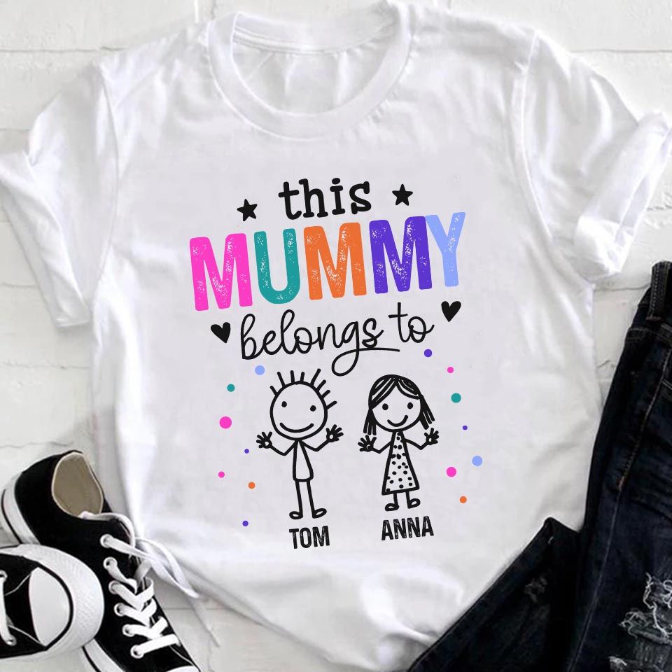 Mother's Day 2023 - Personalized Happy Mother's Day Shirt, This Mom Belongs To Shirt, Mom Baby Shirt, Gift For Mommy Shirt 28602_3