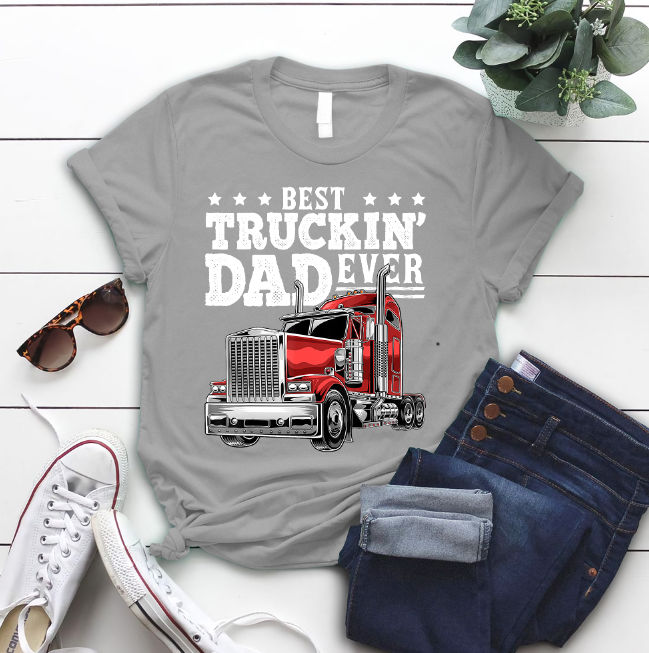 Best Truckin Dad Ever SVG PNG Funny Fathers Day 2024 Shirt Trucker