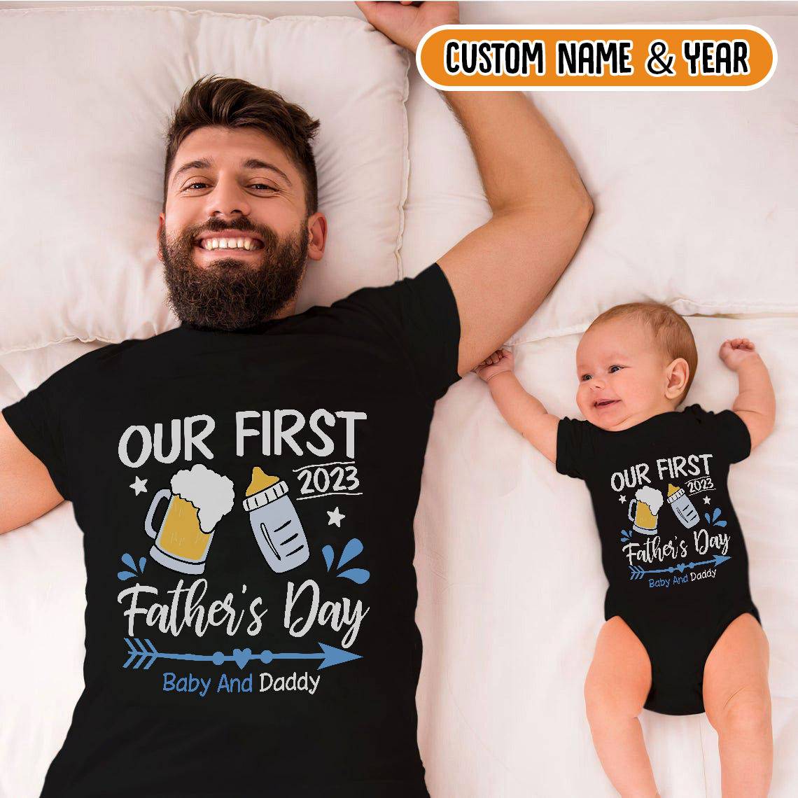 Father and Daughter Shirts/father's Shirt/dad and Daughter Fist Bump Shirt/ father's Day Gift/gift for Daddy/first Father's Day Together 