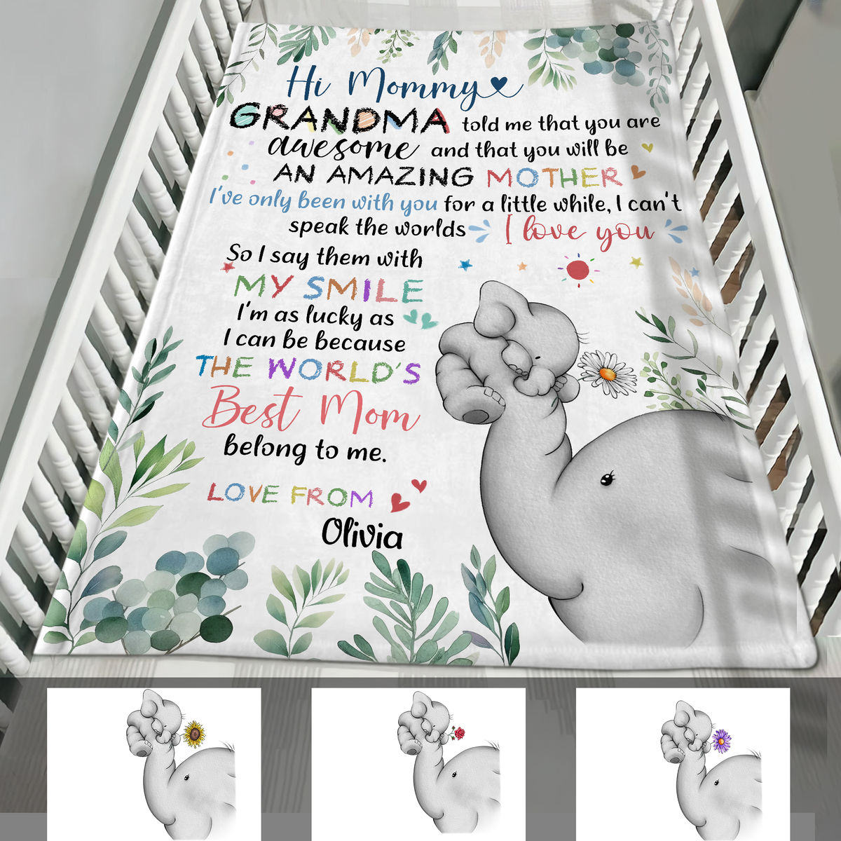 Personalized Blanket - First Mother's Day - Grandma told me personalized blanket (28711)