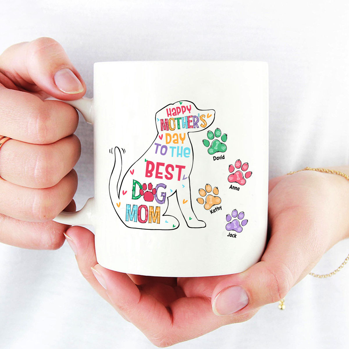 Happy Mother's Day To The Best Dog Mom Dog Lover Gift Coffee Mug