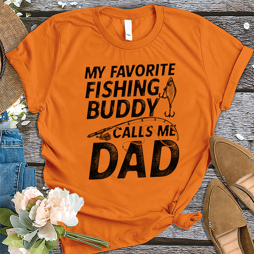 My Fishing Buddy Calls Me Grandpa Fathers Day Shirt - TeeUni