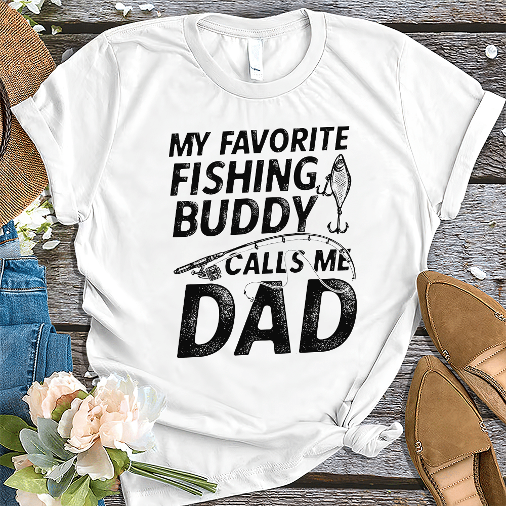 Personalized Shirt My Favorite Fishing Buddy Calls Me Grandpa Gift /  Fathers Day Gift / Gift / Mens Gift Idea 