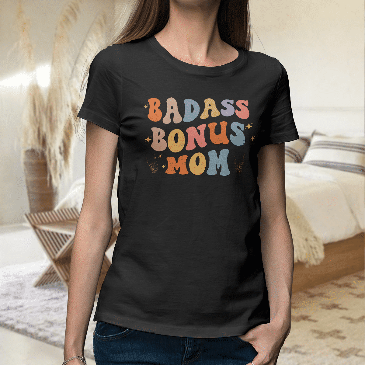 Best Bonus Mom Ever - Personalized Shirt - Mother's Day, Birthday, Christmas Gift for Mom, Bonus Mom, Stepmom Women Tee / Navy / S